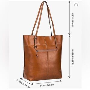 Leather tote bag